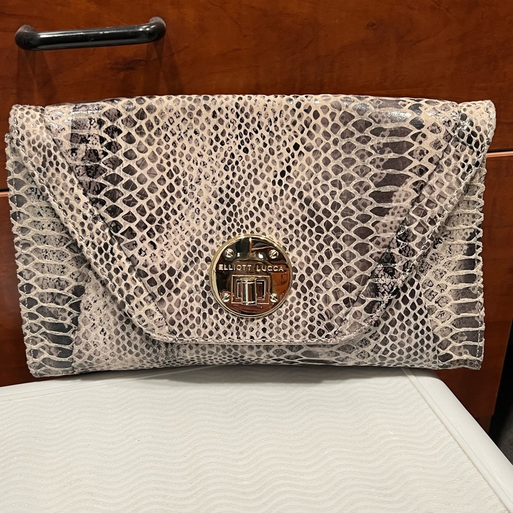 Elliott Lucca Clutch - ‘snake skin’